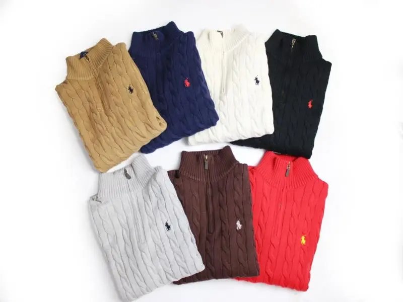 Polo Cable-Knit Cotton Quarter-Zip Sweater